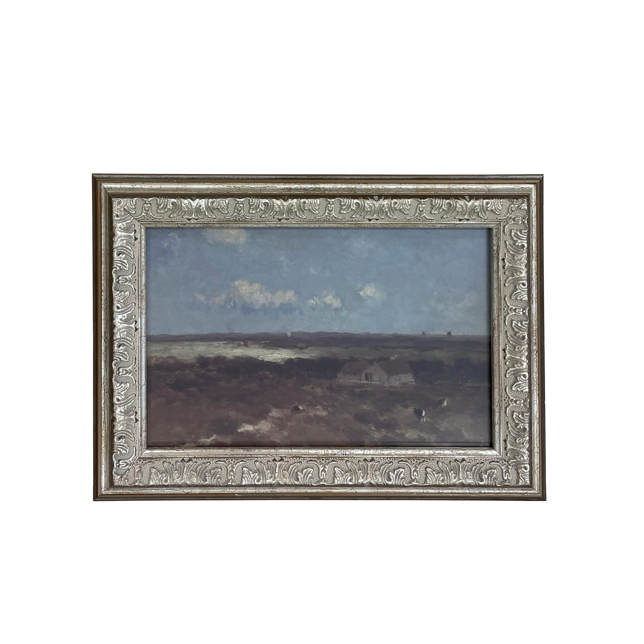 Petal Lane HomeAntique Wall Decor - Framed Antique Decor - Make Your Own Gallery Wall Frame Set - Dark Academia Wall Decor - Vintage Frame With Glass (Seaside)