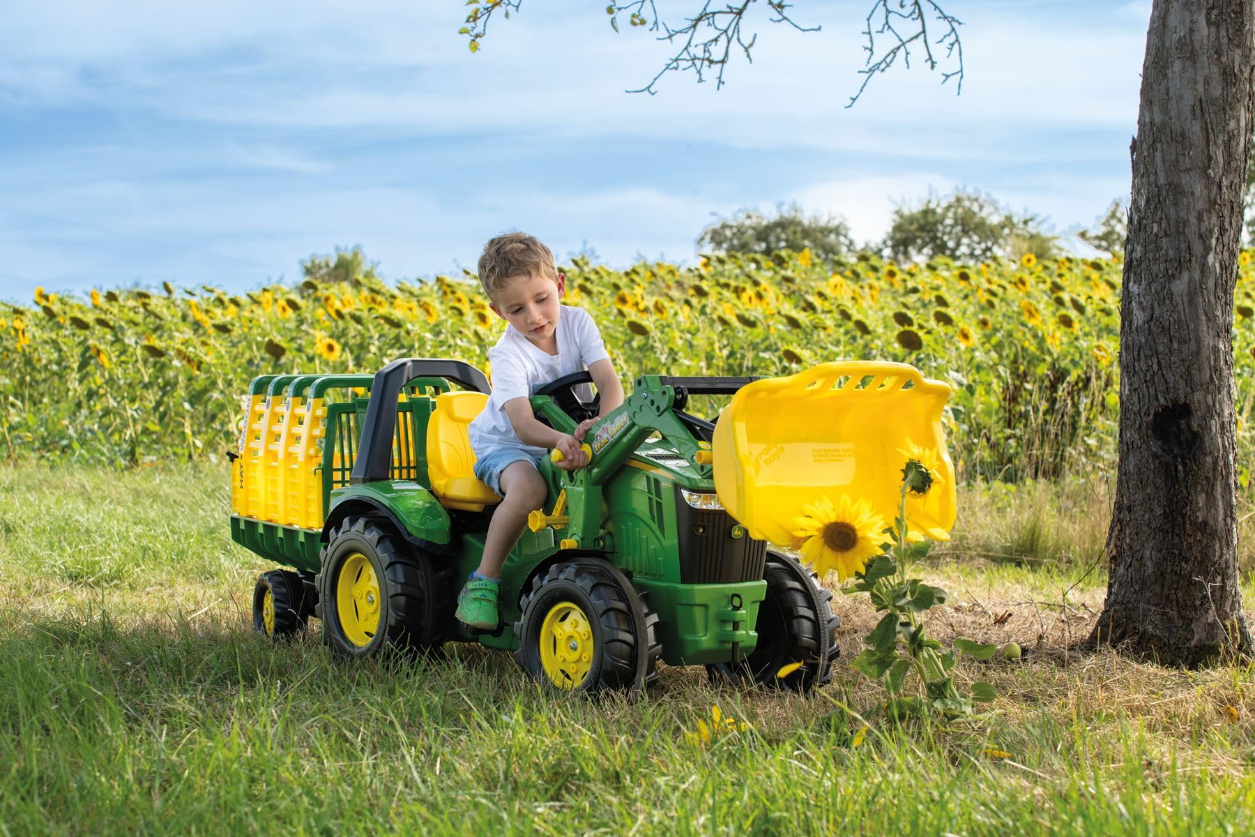 ROLLY TOYS- rollyX-Trac Premium John Deere 8400R Trattore a Pedale, Colore Verde, L, 651047