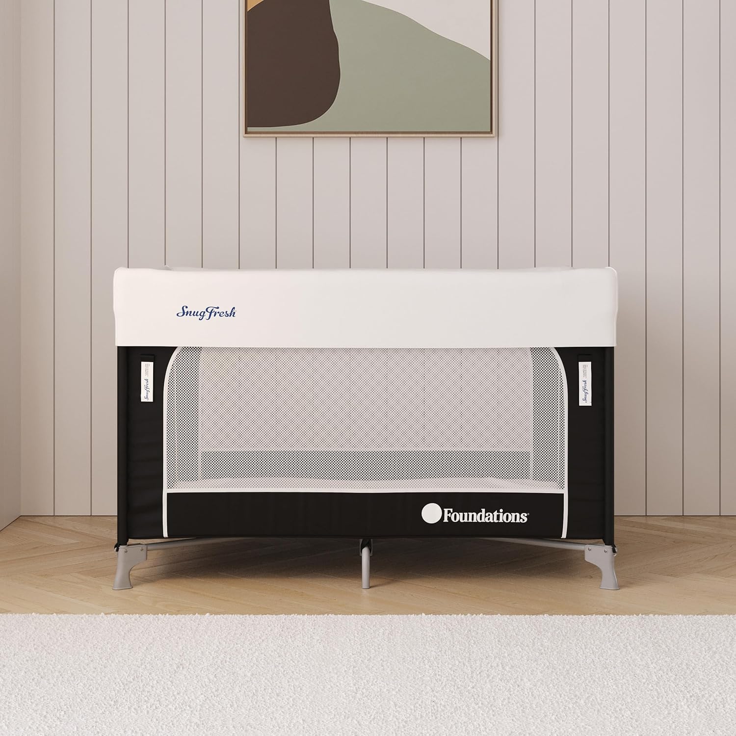 Foundations SnugFresh Travel Yard Sheets, 3-Pack, Durable & Can Be Laundered, Easily Fastens onto SnugFresh Travel Yards, Made from Microfiber Material, White