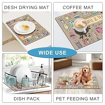 Amazon.co.jp: 楽しいコーヒーマシンマット - コーヒーバー用