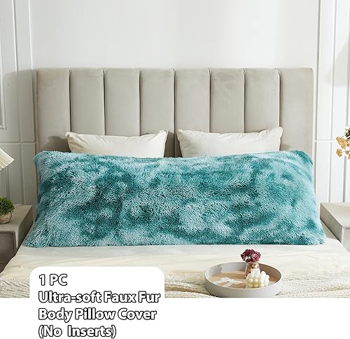 Miniatura 9 de LIFEREVO Funda de almohada corporal esponjosa naranja, funda de almohada de piel sintética de lujo de 20 x 54 pulgadas, fundas de almohada