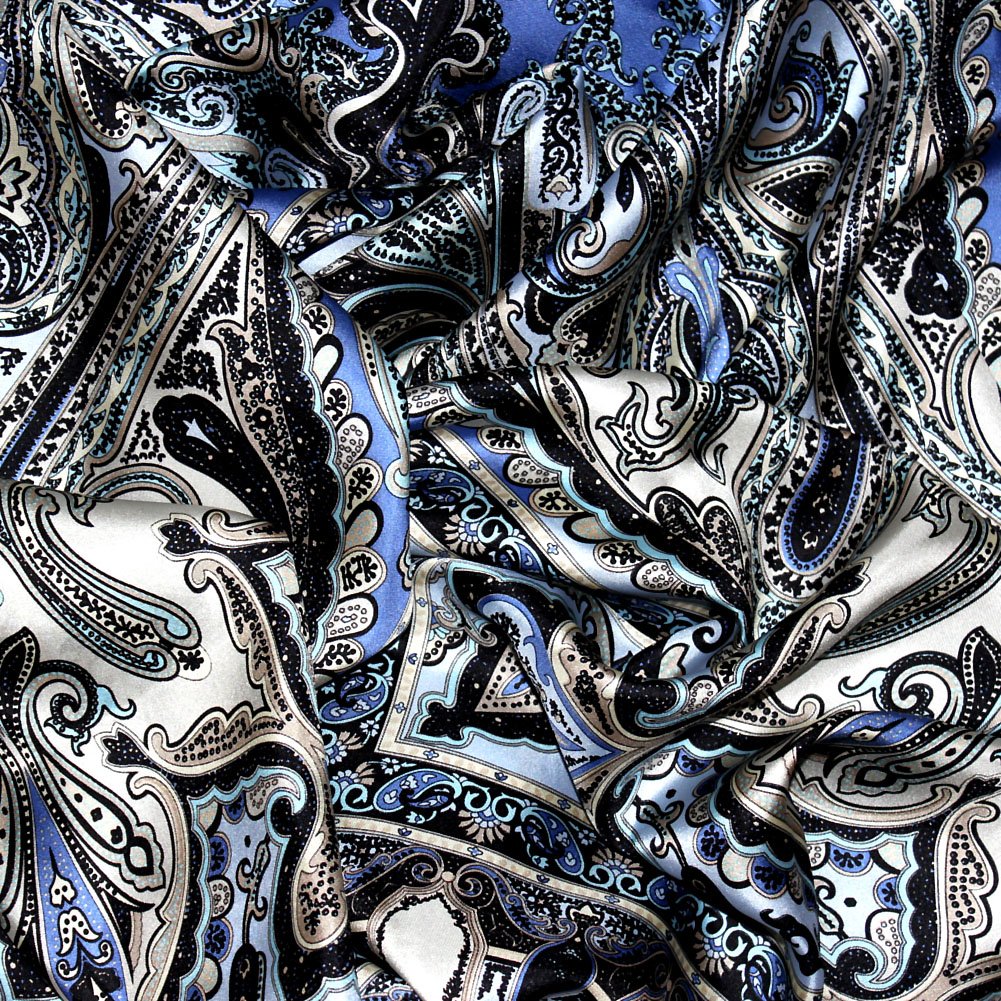Lorenzo Cana Damen Seidenschal Paisleymuster Schaltuch aus 100% Seide 50 cm x 165 cm Damentuch 89070