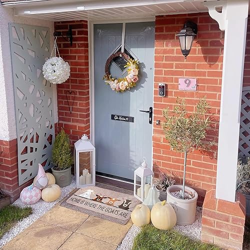 Miniatura 7 de YOUWOUS Tapete para puerta de 17 x 29 pulgadas, divertido tapete de bienvenida al aire libre, felpudos de granja para decoración de puerta delantera