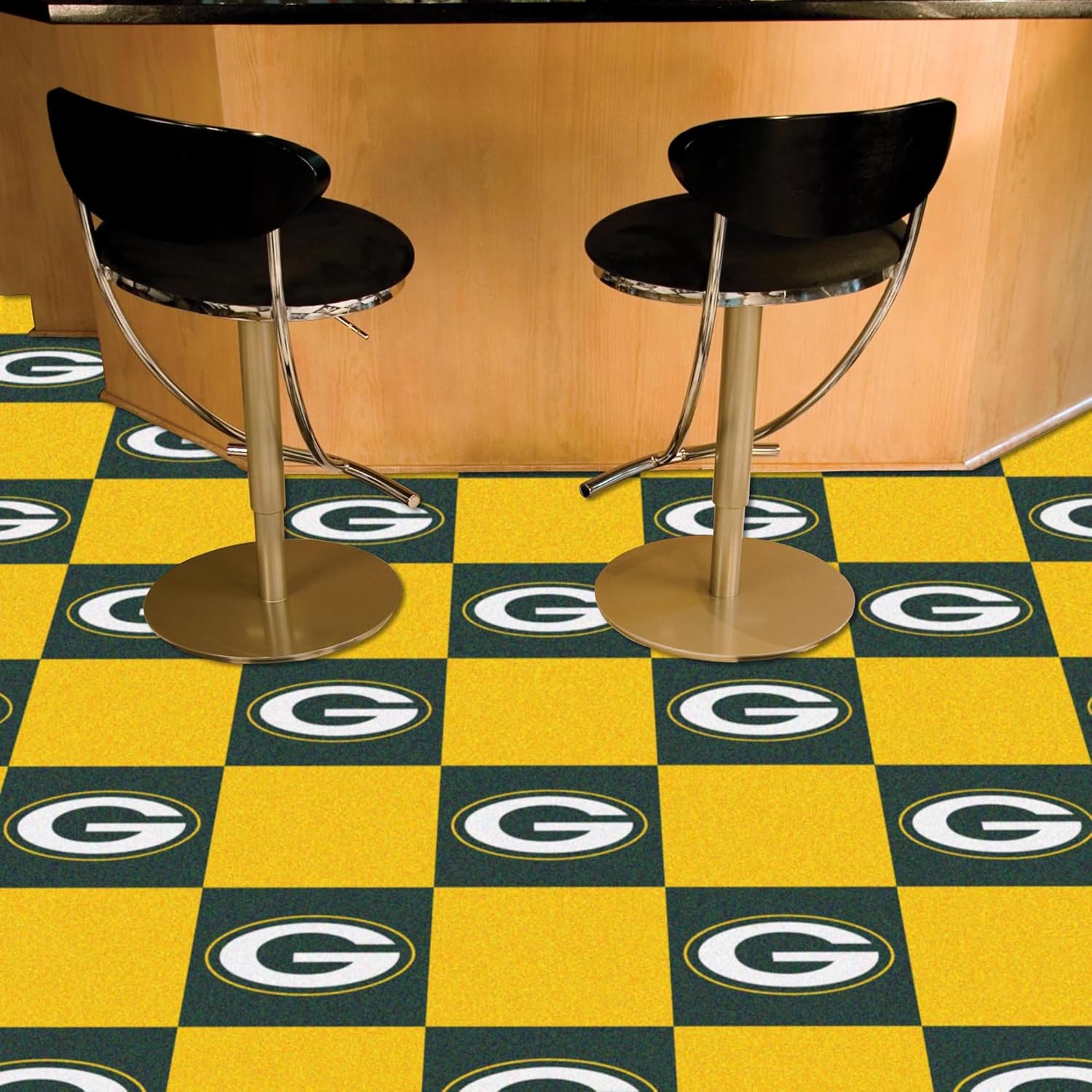 FANMATS - 8559 NFL Green Bay Packers Nylon Face Team Carpet Tiles 18"x18" tiles