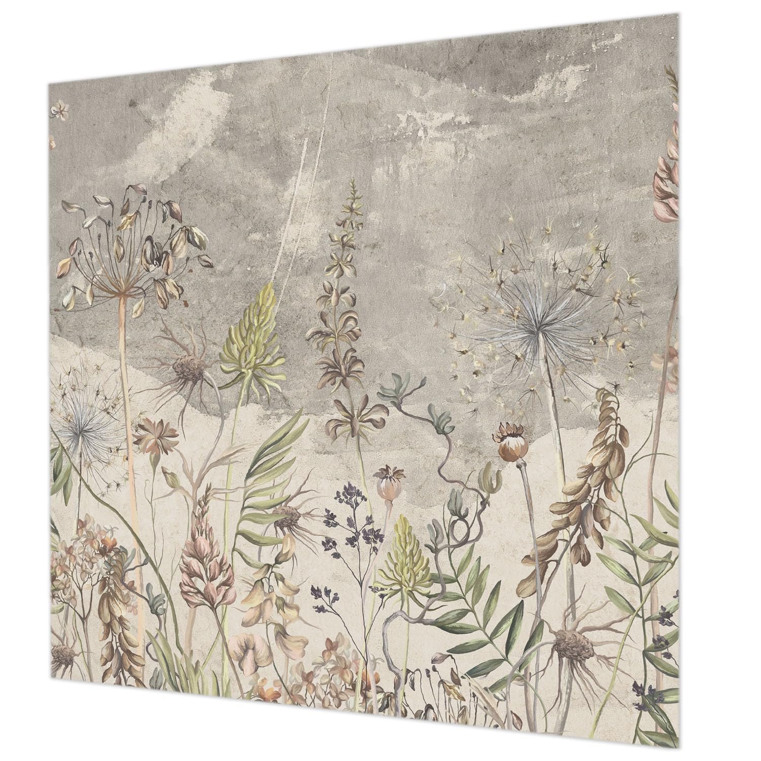 Papier peint décoratif plantes sauvages 250x250 cm Tulup
