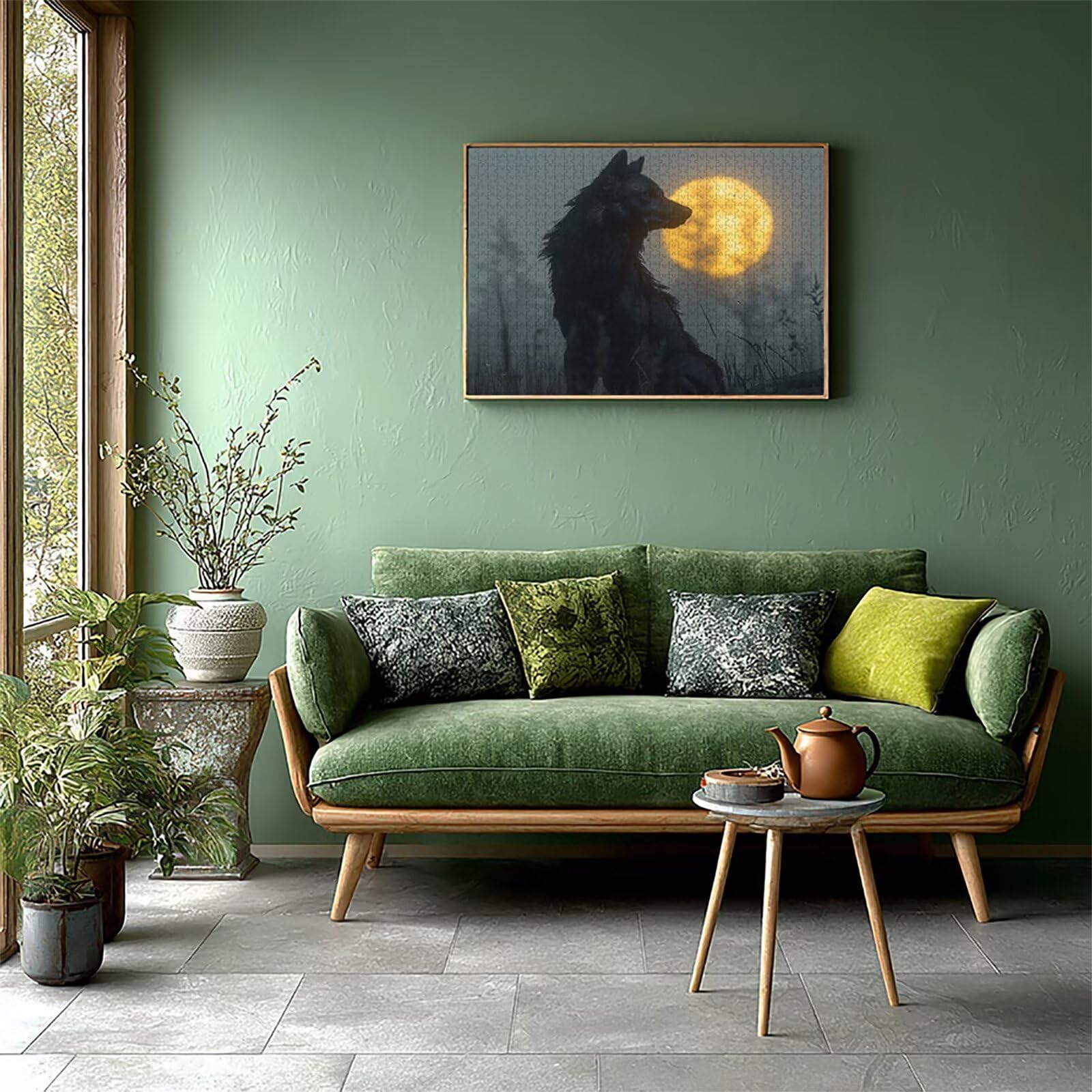Drewniane puzzle wilk 2000 sztuk, puzzle dla dorosłych z pudełkiem 99x70 cm, łamigłówki, dla mężczyzn kobiet nastolatek, kreatywne gry logiczne, dekoracja domu prezent, M-6733