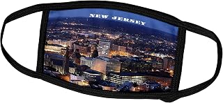 3dRose Face Mask Large, Night View of Paterson New Jersey