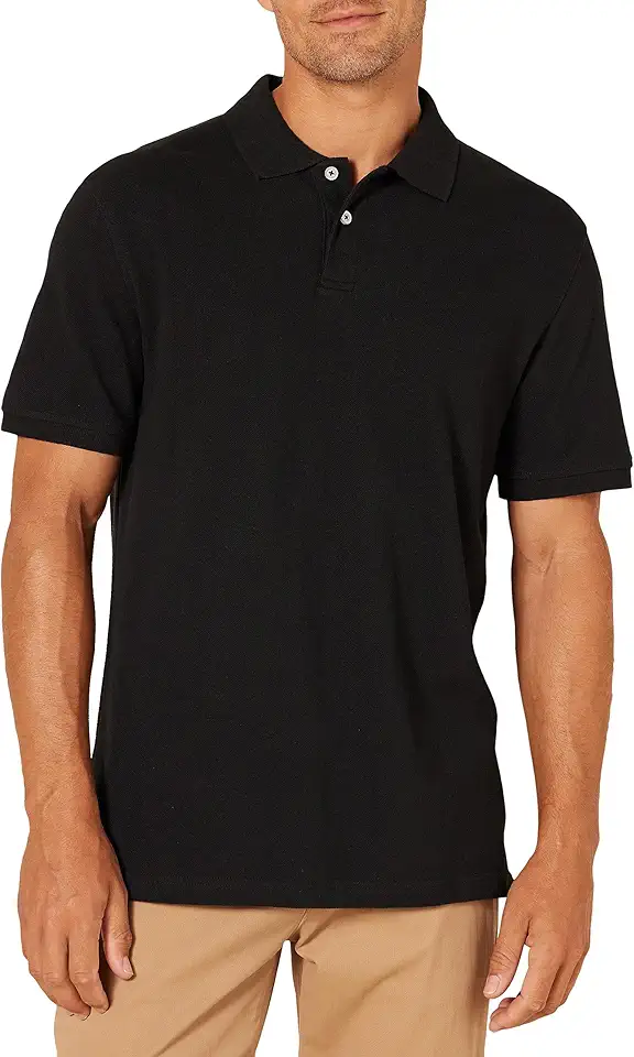 Amazon Essentials Men's Polo Shirts Short Sleeve, Slim-Fit Cotton Pique