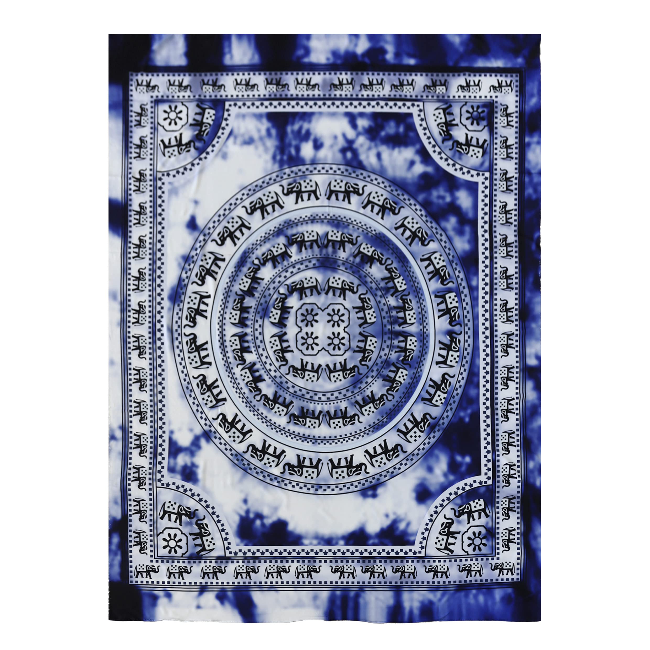 Sibiles - Pareo Tapiz de Pared y Pareo Grande de Playa para Suelo Microfibra de 140x190 cm cm Mandala Mukha