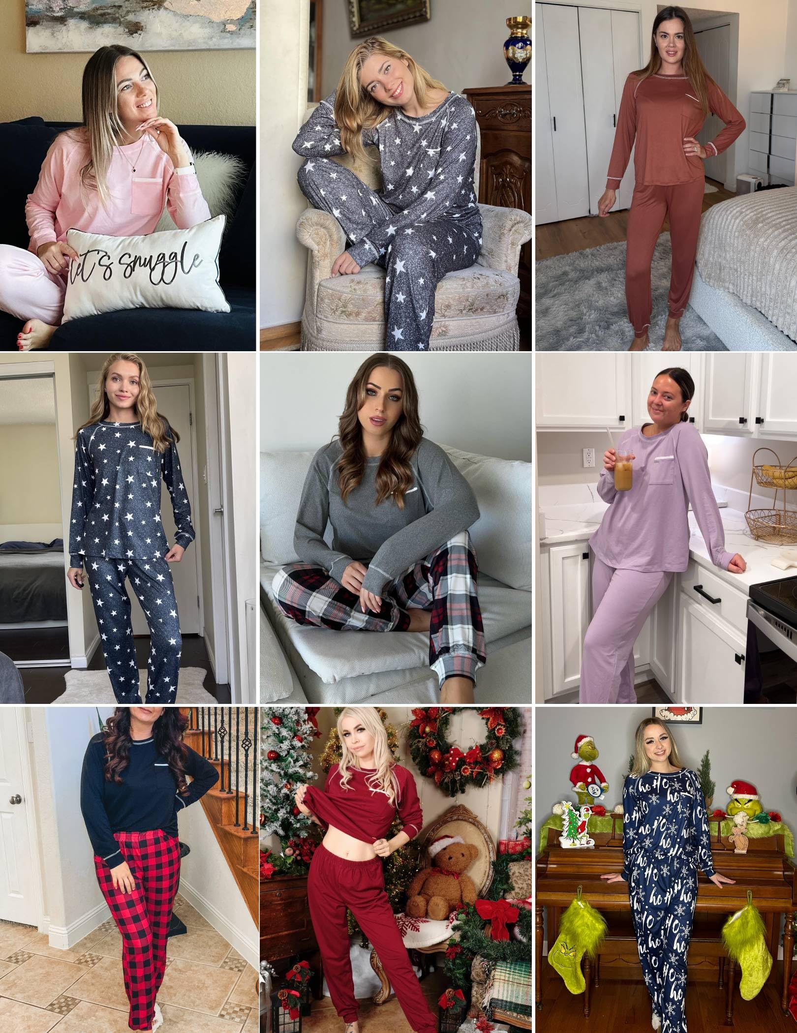 Ekouaer Casual Juego de Pijama para Mujer