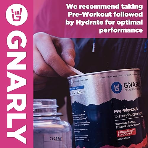 Miniatura 8 de Gnarly Nutrition Hydrate Electrolyte Powder  Mezcla de bebida hidratante para ejercicio de frambuesa  Contenido NSF Certificado  Solución de