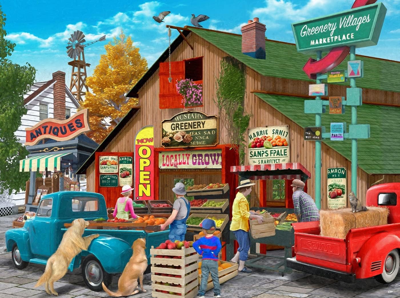 SUNSOUT INC - Greenery Villages - 1000 pc Jigsaw Puzzle by Artist: Rafael Trujillo - Finished Size 20" x 27" - MPN# 42270