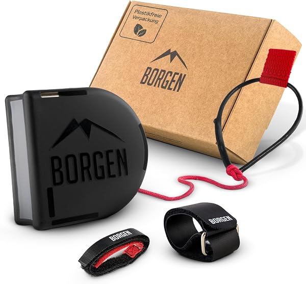 Borgen Fahrrad Abschleppseil für Kinder und Erwachsene - Sicheres und Schnelles An- und Abkoppeln - passend für alle Lenker - Zuglast bis 120 kg - Ziehhilfe Seilzug, Follow me Fahrradseil - 1