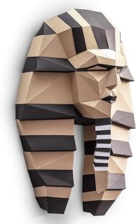ORIGADREAM, Pharaoh Pre-cut Paper Sculpture Kit to assemble yourself Papercraft Egypt, 3D Puzzle DIY Assembly for decoration, Kraft Paper Quality Cardboard Thick and Ecological 100% Recycled