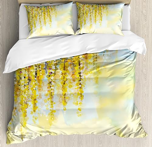 Miniatura 99 de Ambesonne - Funda de edredón multicolor disponible en tres tamaños y en diferentes colores, Tela, Beige, King