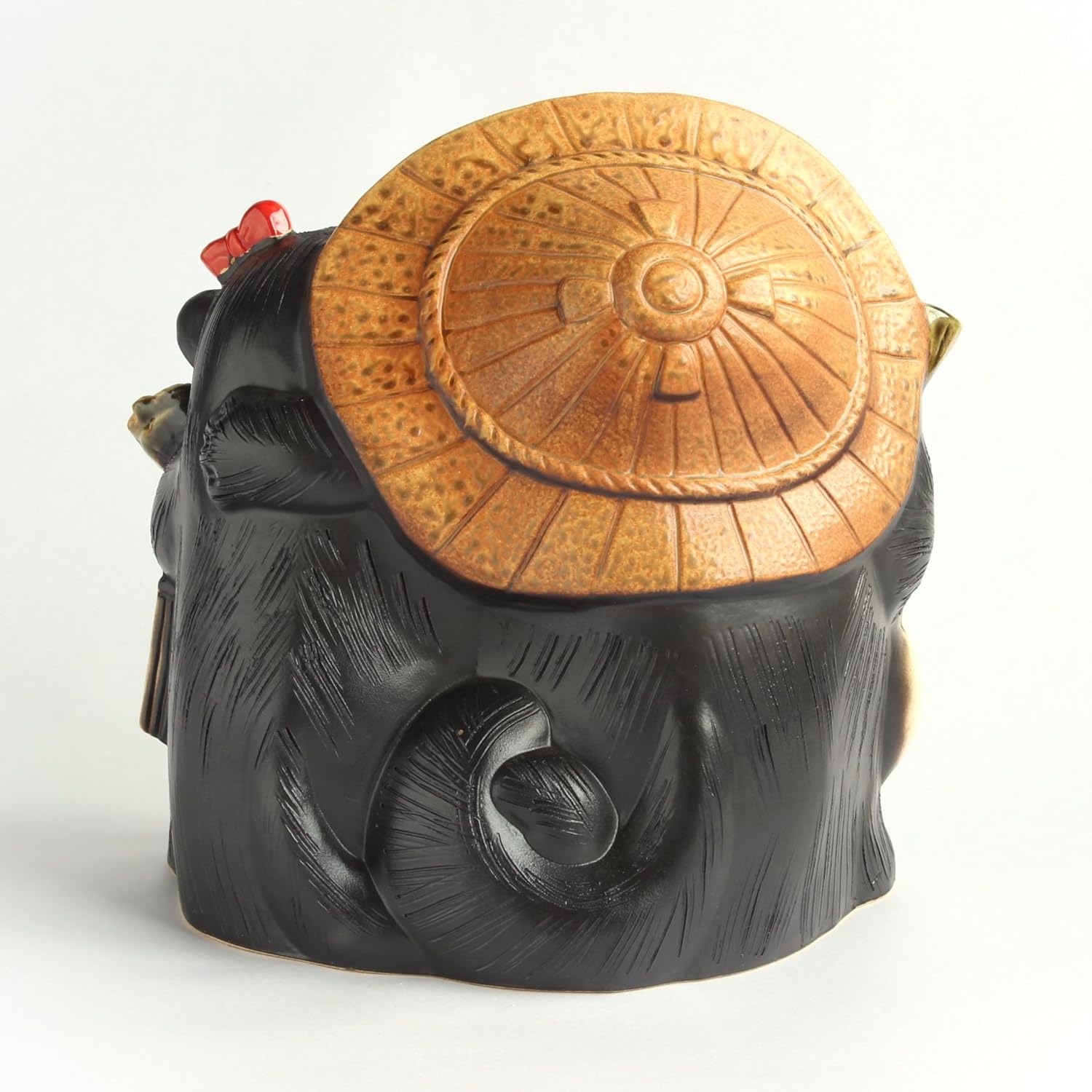 陶里『信楽焼』アベック狸 10号 L71-8 信楽焼 たぬき 忍者