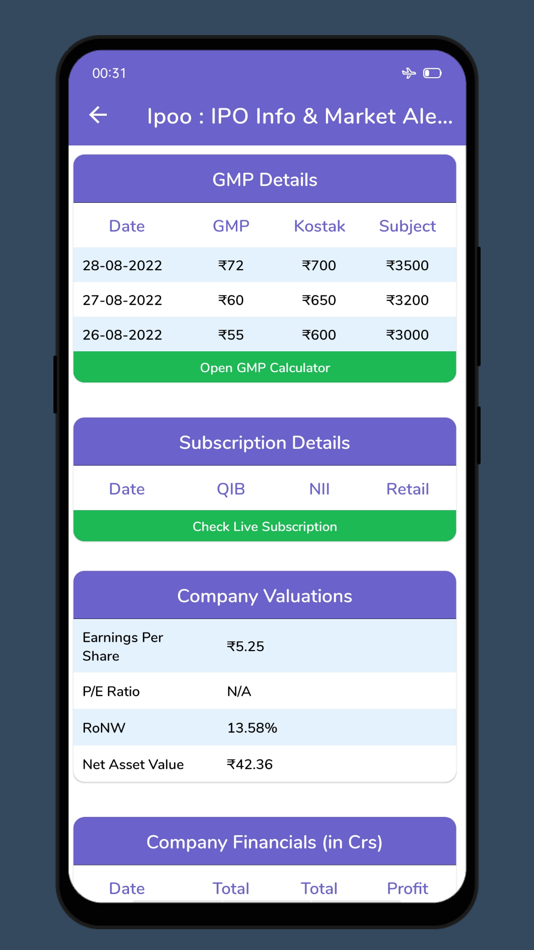 Ipoo - IPO Info, GMP Calculator, Live Subscription & News - App on ...