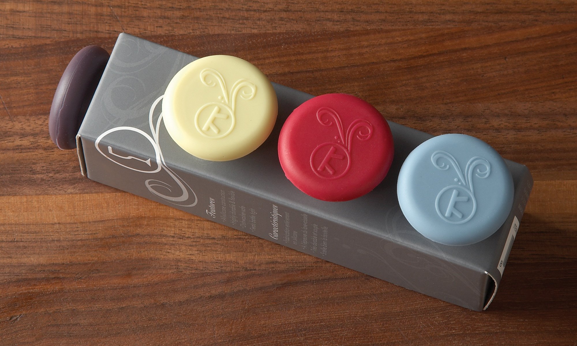 Outset Lot De 4 Bouchons De Bouteille De Vin Réutilisables En