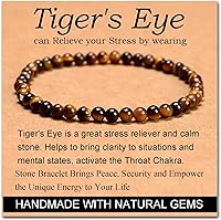 Vista 704 de MASSIVE BEADS Pulsera elástica de yoga hecha a mano con piedra natural, cristal curativo, energía, regalos para adultos unisex de 0.157 in, 0.236