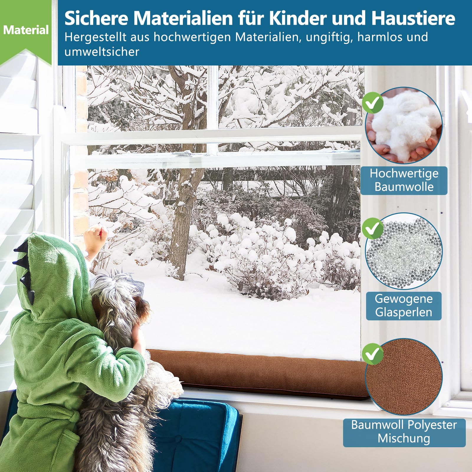 HooTown Burlete para puertas, 102 cm de burlete resistente para puerta, Burlete para puerta, Burlete para viento, Burlete para puerta para protección, Burlete para puerta, Burlete para puerta