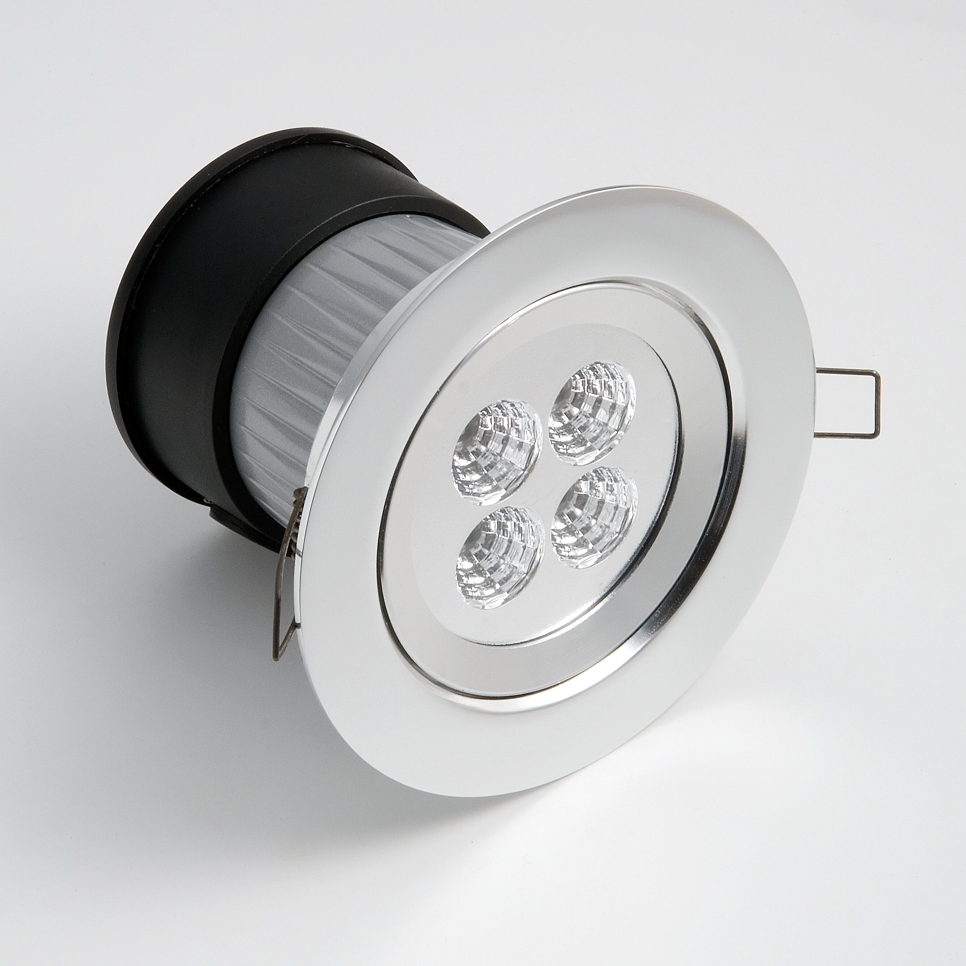 Konstsmide LED Deckeneinbaustrahler B: 12.5 cm T: 12.5 cm H: 10 cm, 1 x 4 W, IP44, Edelstahl 7097-000