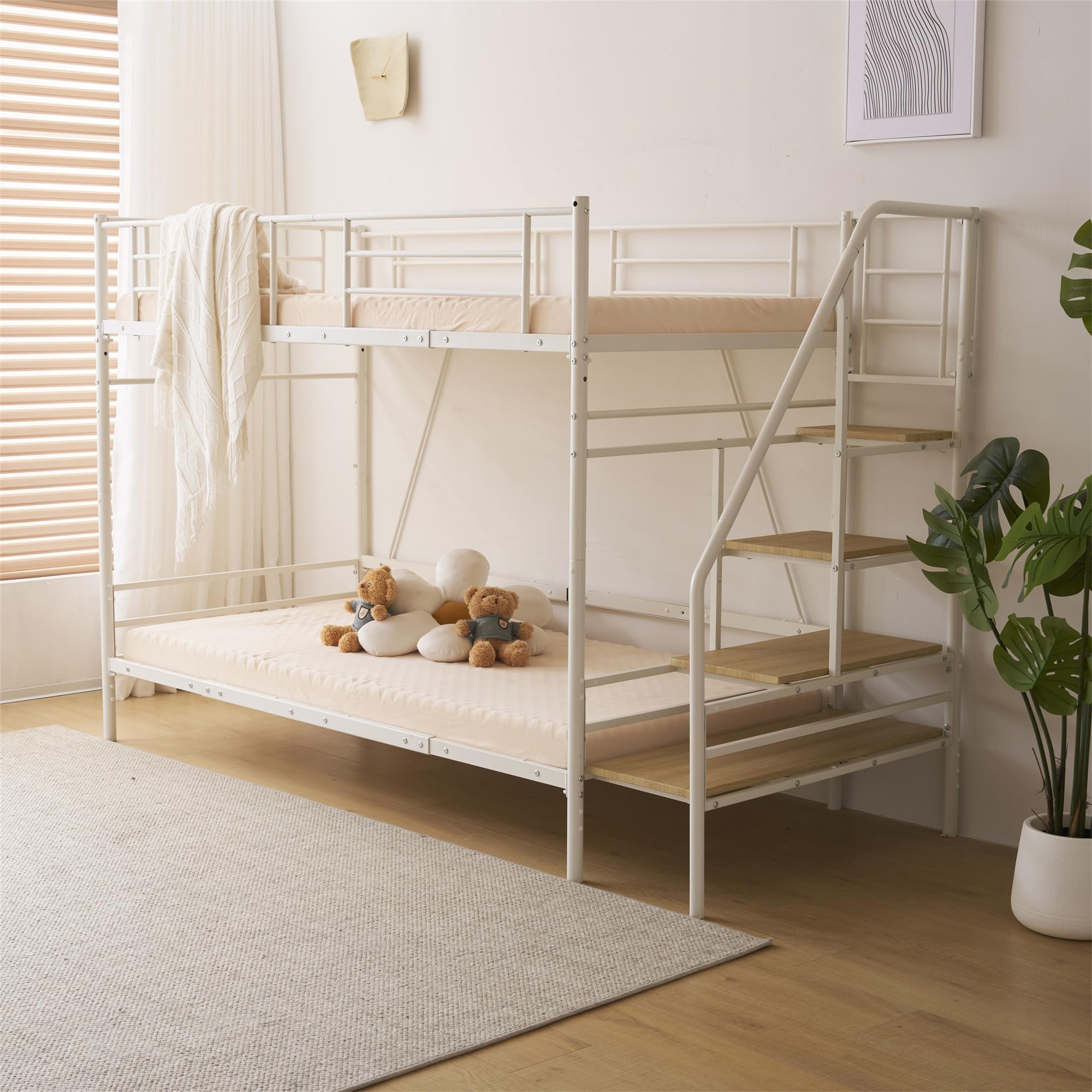 Amazon｜限られたスペースを最大限に活用！階段付きロフトベッド S 