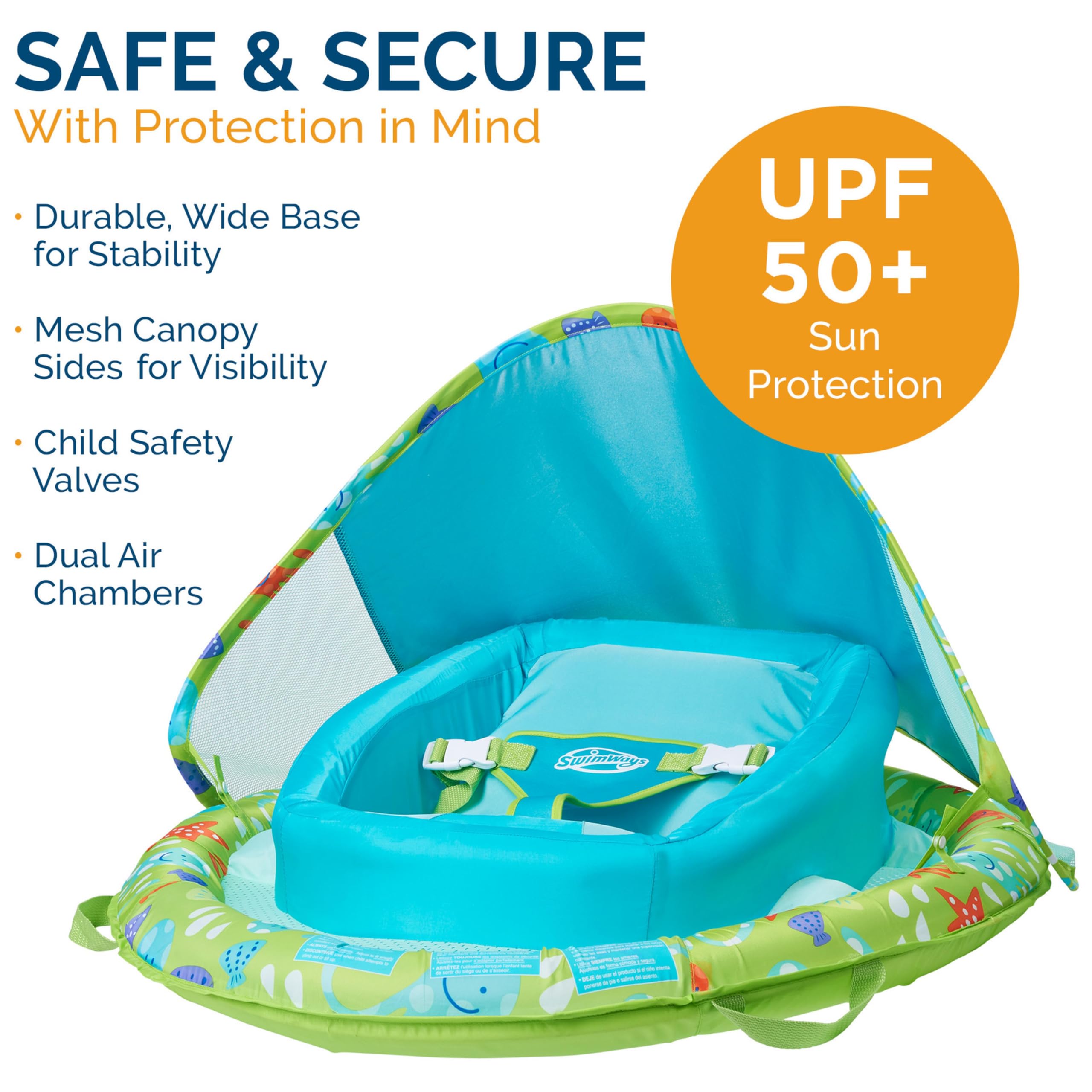 SwimWays Baby Spring Float with Canopy for Kids 9-24 Months — Amazon image 6