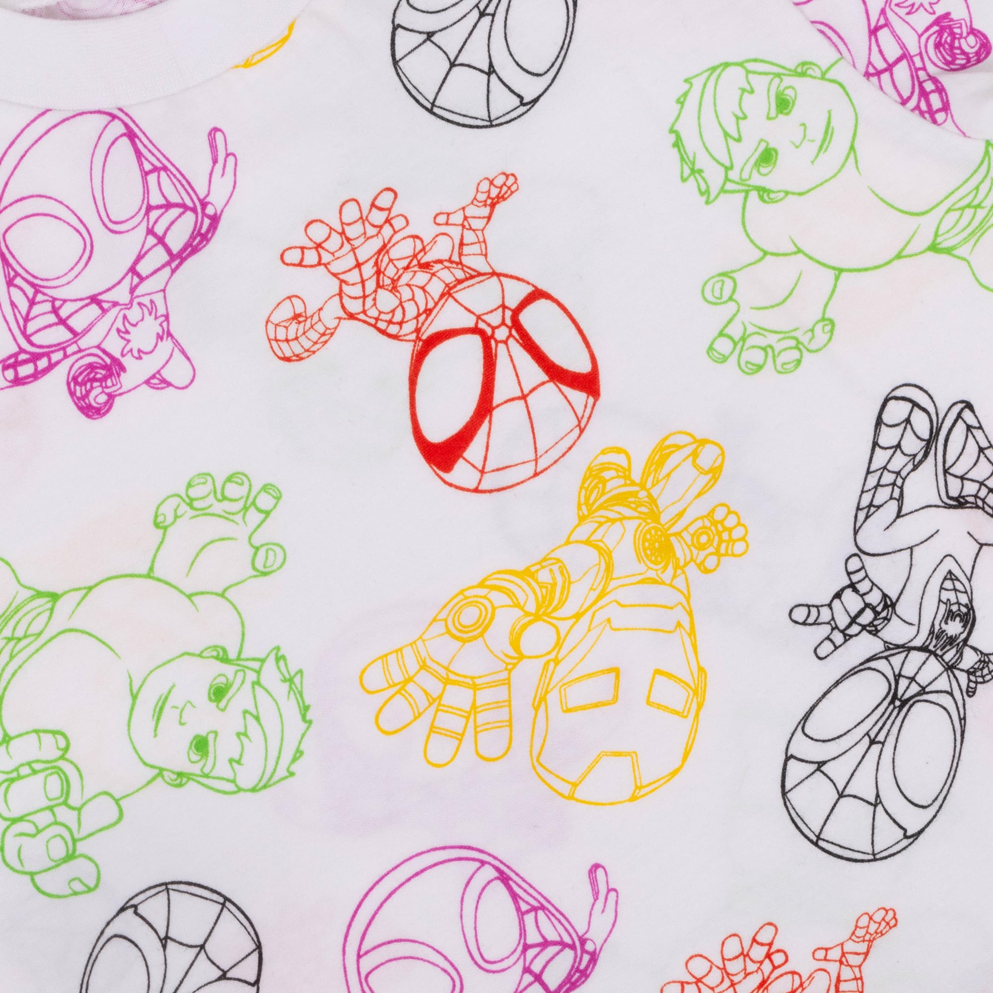 Spidey & Friends/Spiderman - Confezione da 3 Magliette a Maniche Corte in 100% Cotone, per Ragazzi