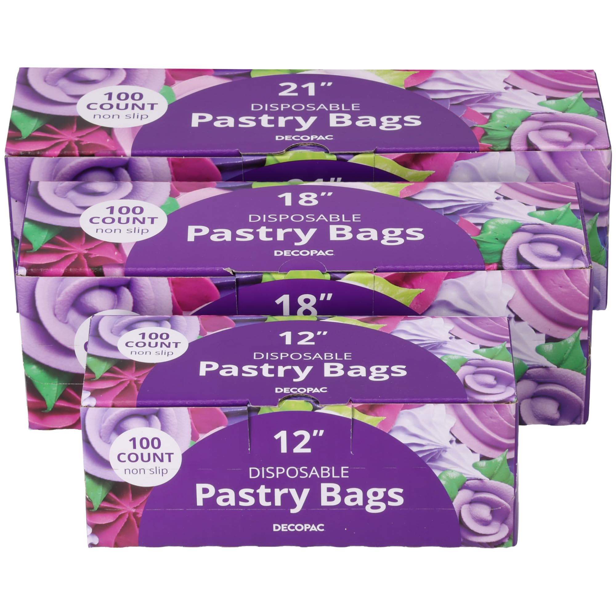 DecoPac 13590 Disposable Pastry Bag 100 Count Spritzbeutel, Kunststoff, Transparent
