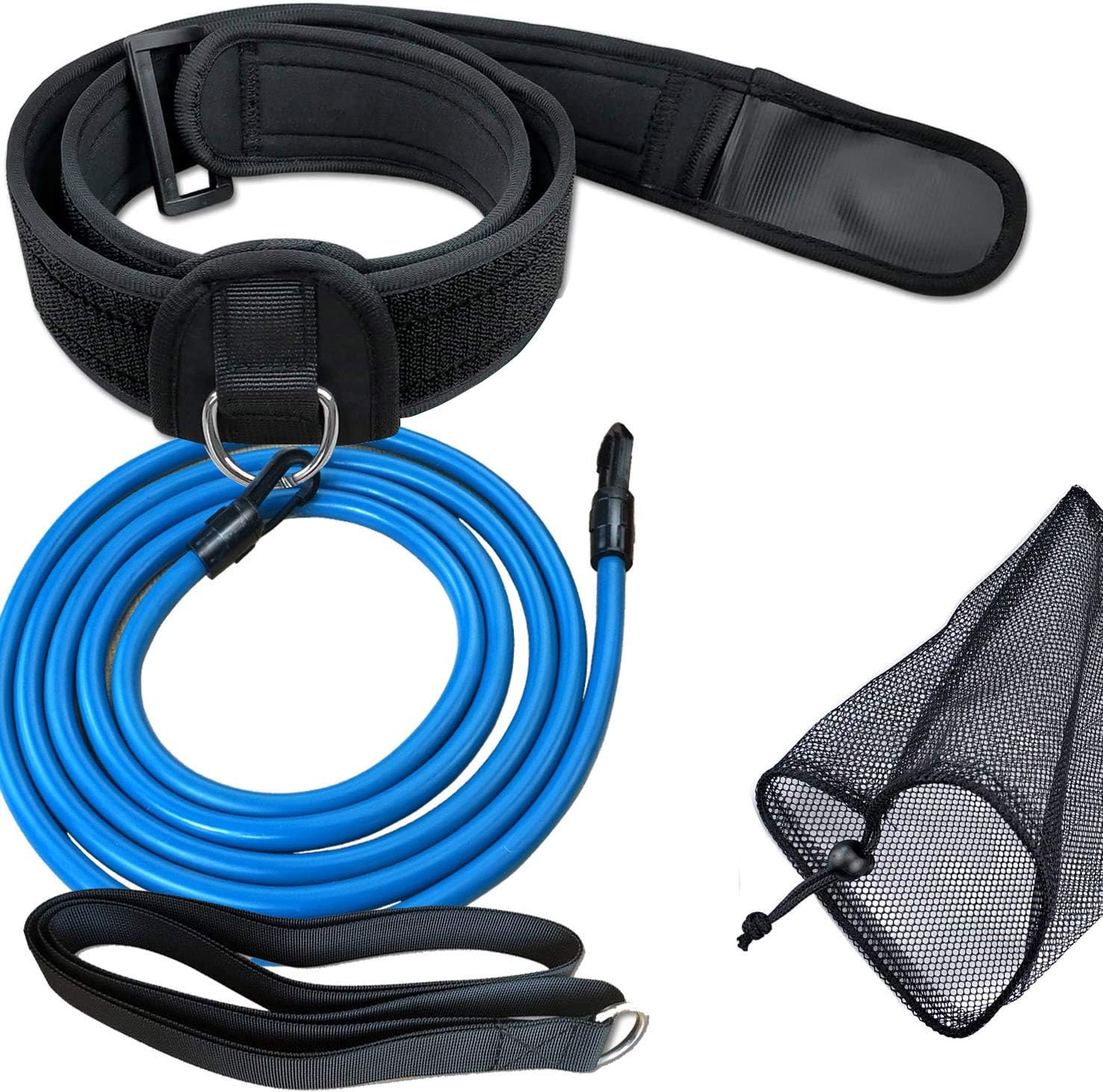 UCEDER Swim Tether Stationary Swimming,Swim Resistance Belt, Swim Bungee Training Belt, Pool Swim Trainer Belt Harness,Great for Swim Training & Exercise (Black) : Sports & Outdoors