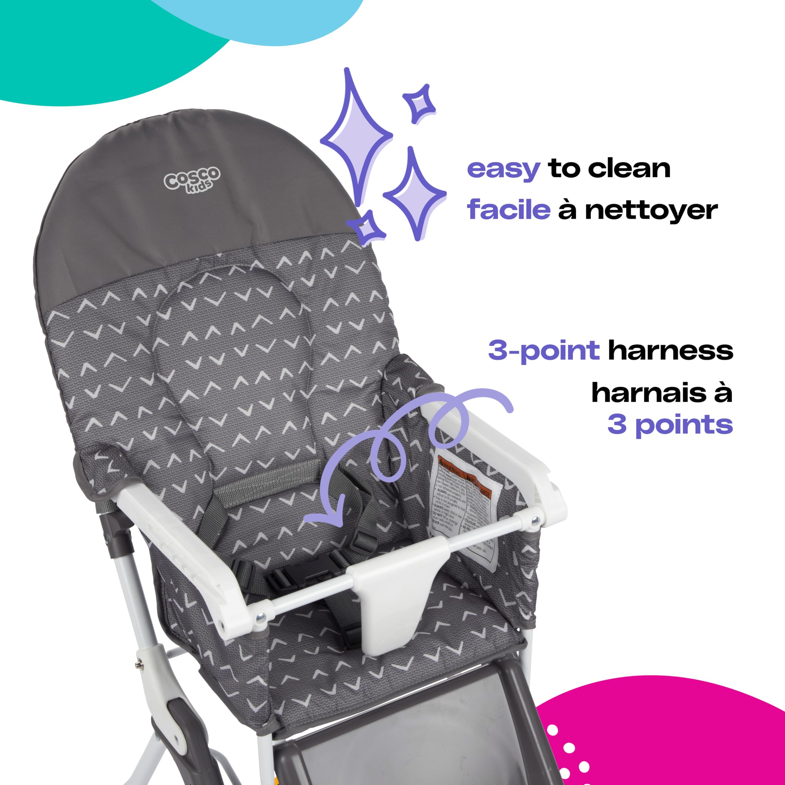 Cosco Simplefold LX high chair - Grey Fletcher ,1.0 Count : Amazon