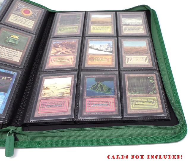 Foto 5 de 7 de docsmagic.de Pro-Player 9-Pocket Zip-Album Dark Green - 360 Card Binder - MTG - PKM - YGO