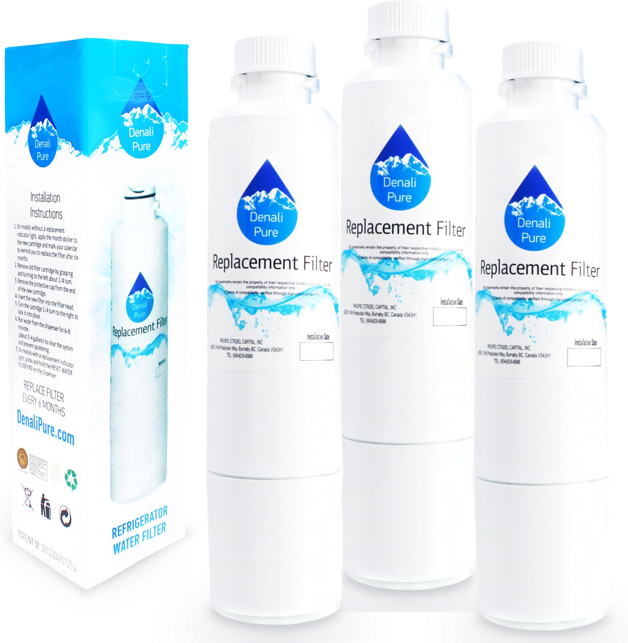 Replacement for Samsung RS261MDWP Refrigerator Water Filter