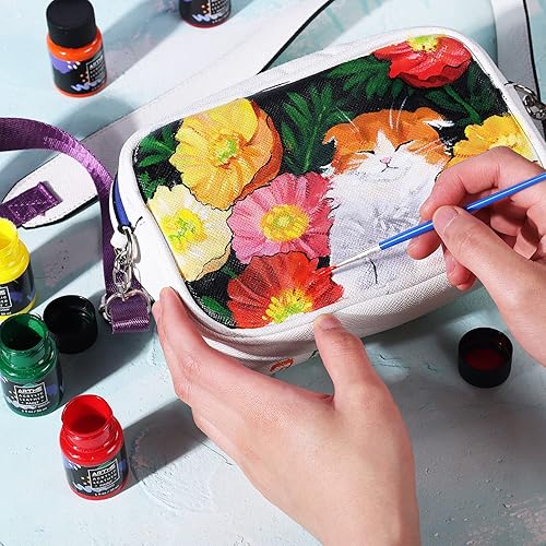 Miniatura 3 de ARTME Juego de pintura acrílica para cuero, 20 colores x 1.0 fl oz, kit de tinte acrílico para cuero, perfecto para zapatos, tenis, chaquetas, sofás