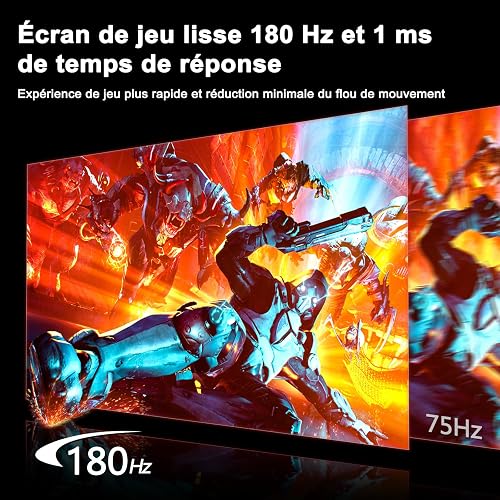 Minifire Écran PC Gamer 27 Pouces, 180Hz,WQHD 2560 X 1440, IPS, 120% sRGB - 2