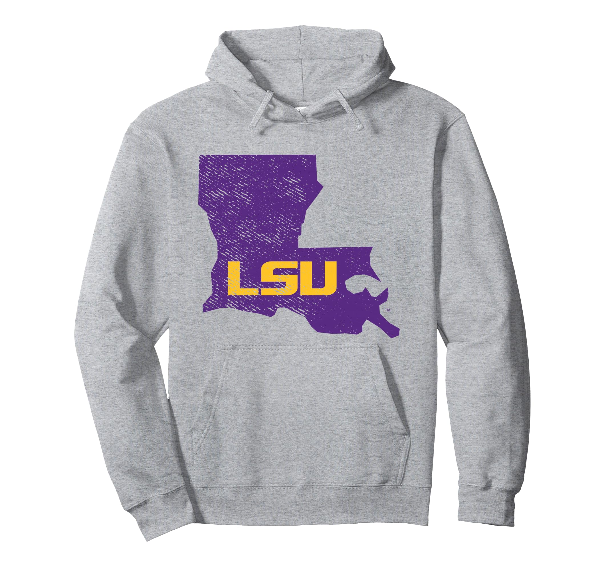 LSU Tigers State Shape Pullover Hoodie