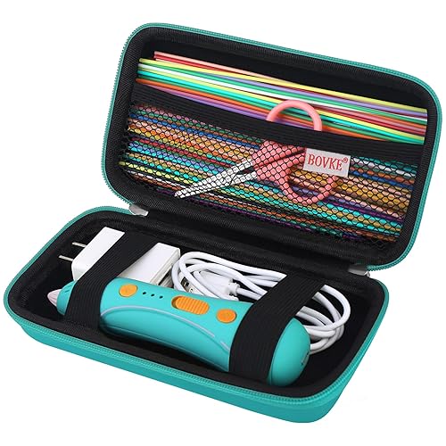 BOVKE Estuche de transporte duro para 3Doodler Start+ Essentials (2022) juego de bolígrafos 3D, juguete para niños y niñas, organizador de