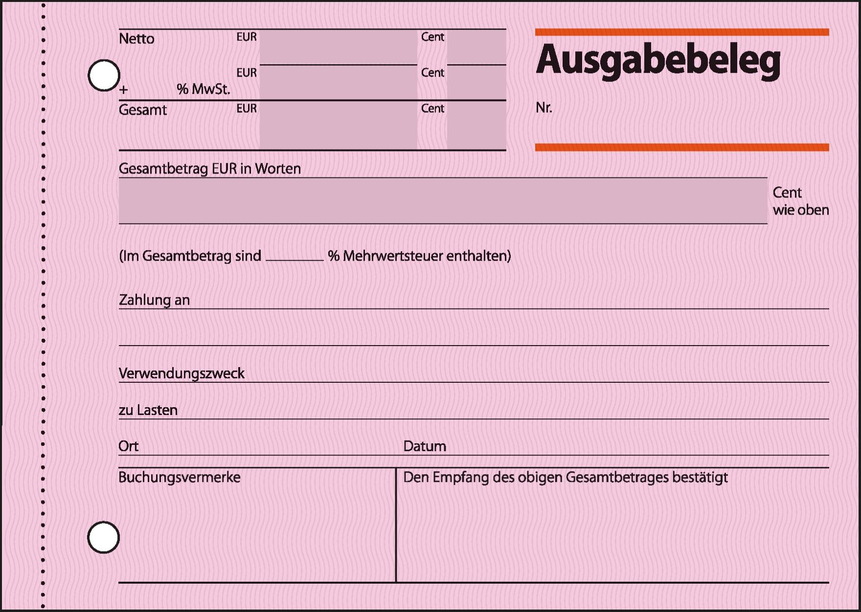SIGEL AG615 Ausgabebeleg A6 quer, 50 Blatt, 1 Stück, aus nachhaltigem Papier (Packung mit 5)
