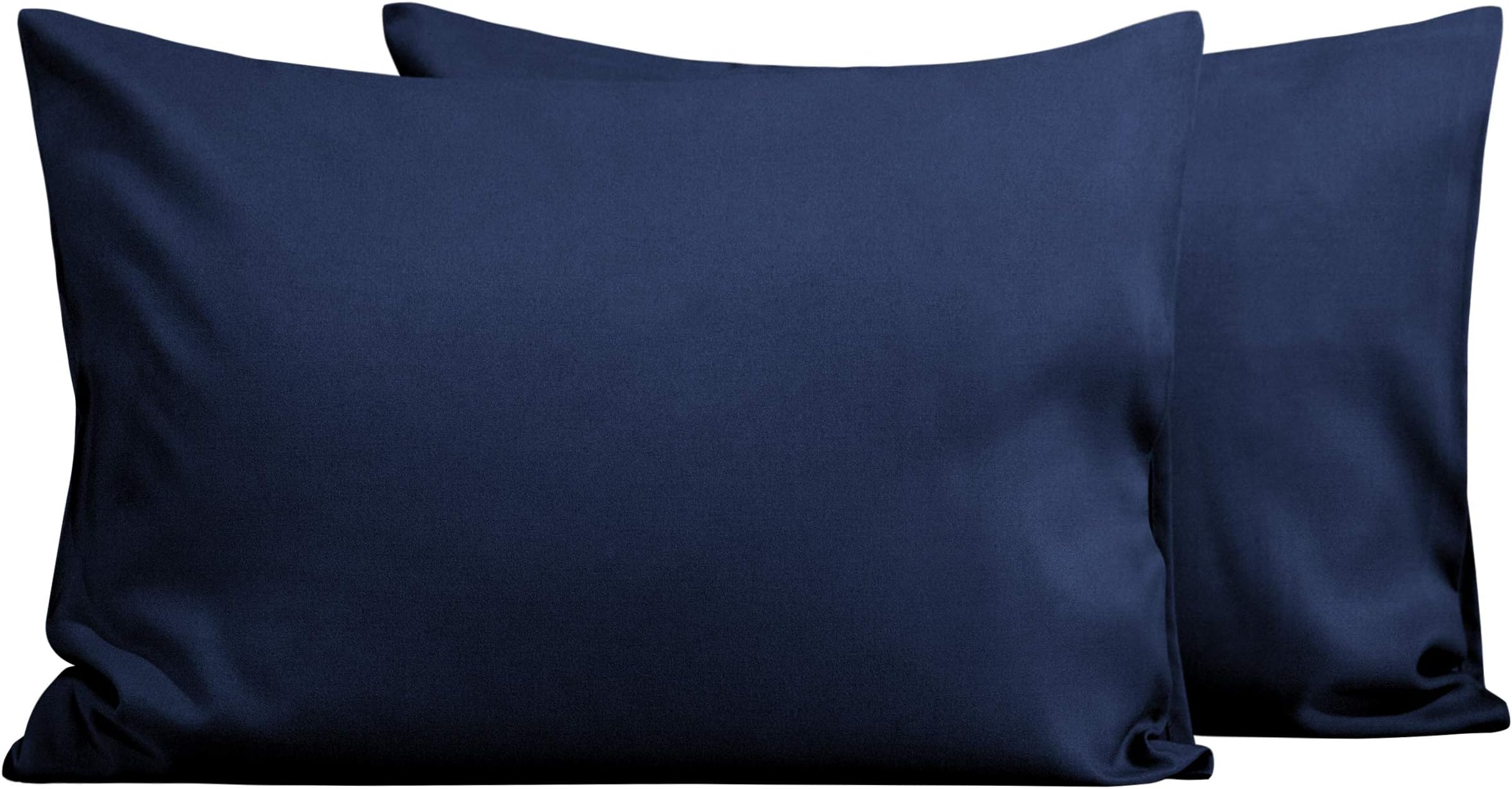 FLXXIE 2 Pack Microfiber Toddler Pillowcases, 14x20 Inches Fits Baby Pillow Sized 12x16, 13x18 or 14x20, Soft and Cozy Small Travel Pillow Covers with Envelope Closure, Navy