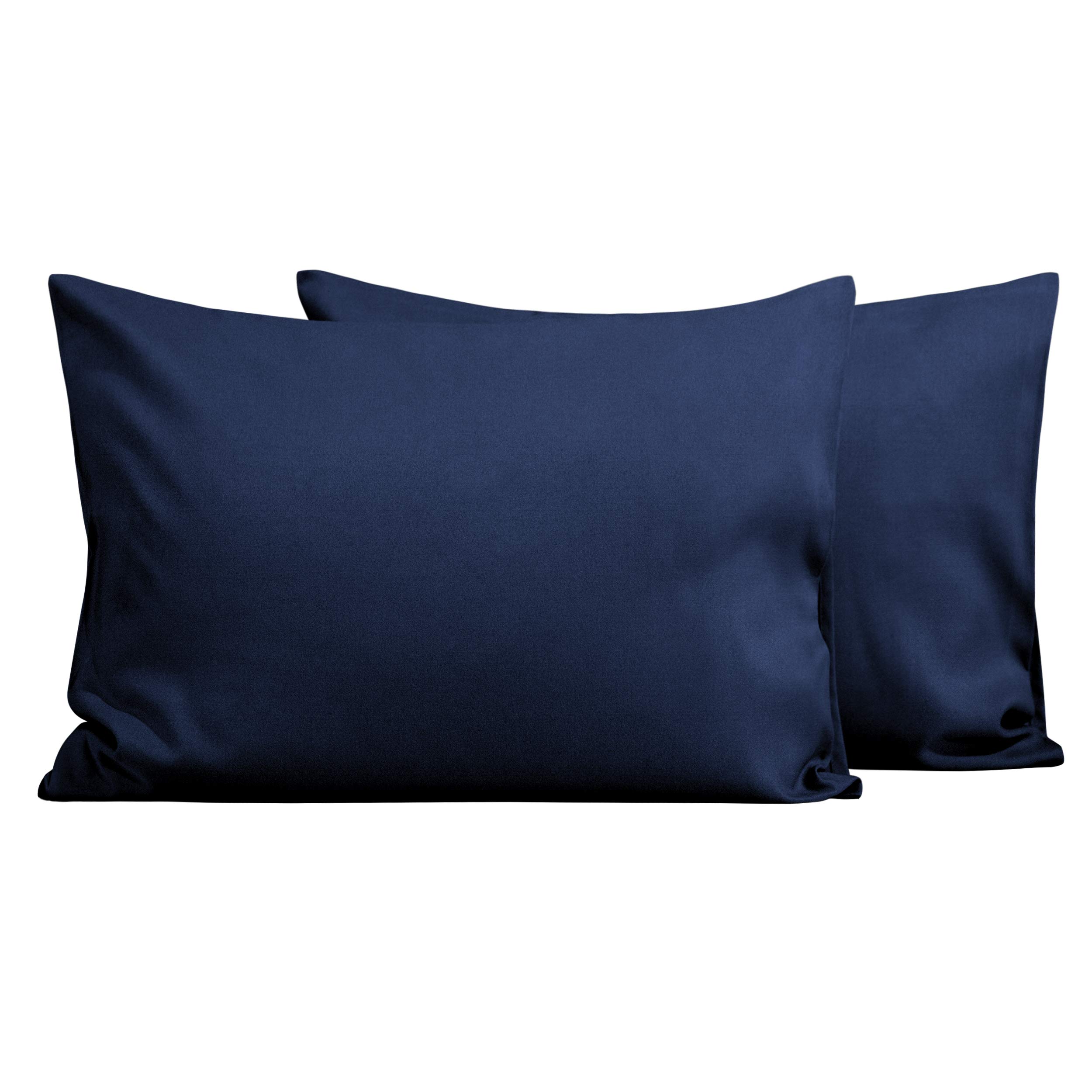 FLXXIE 2 Pack Microfiber Toddler Pillowcases, Envelope Closure, Ultra Soft, 13"x18" (Navy, Toddler)