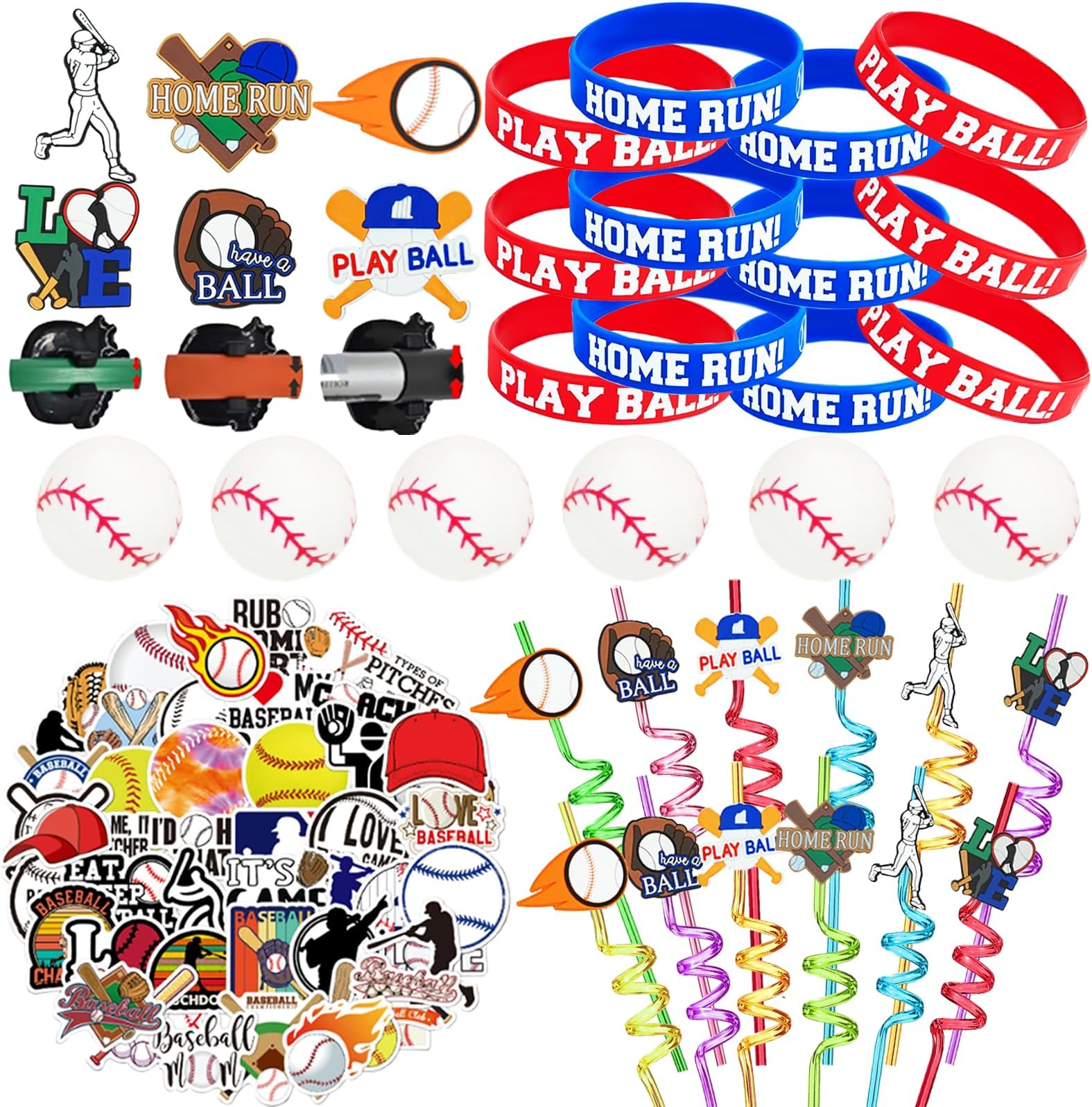 Amazon.com: 216Pcs Baseball Party Favors Baseball Theme Party Kids ...