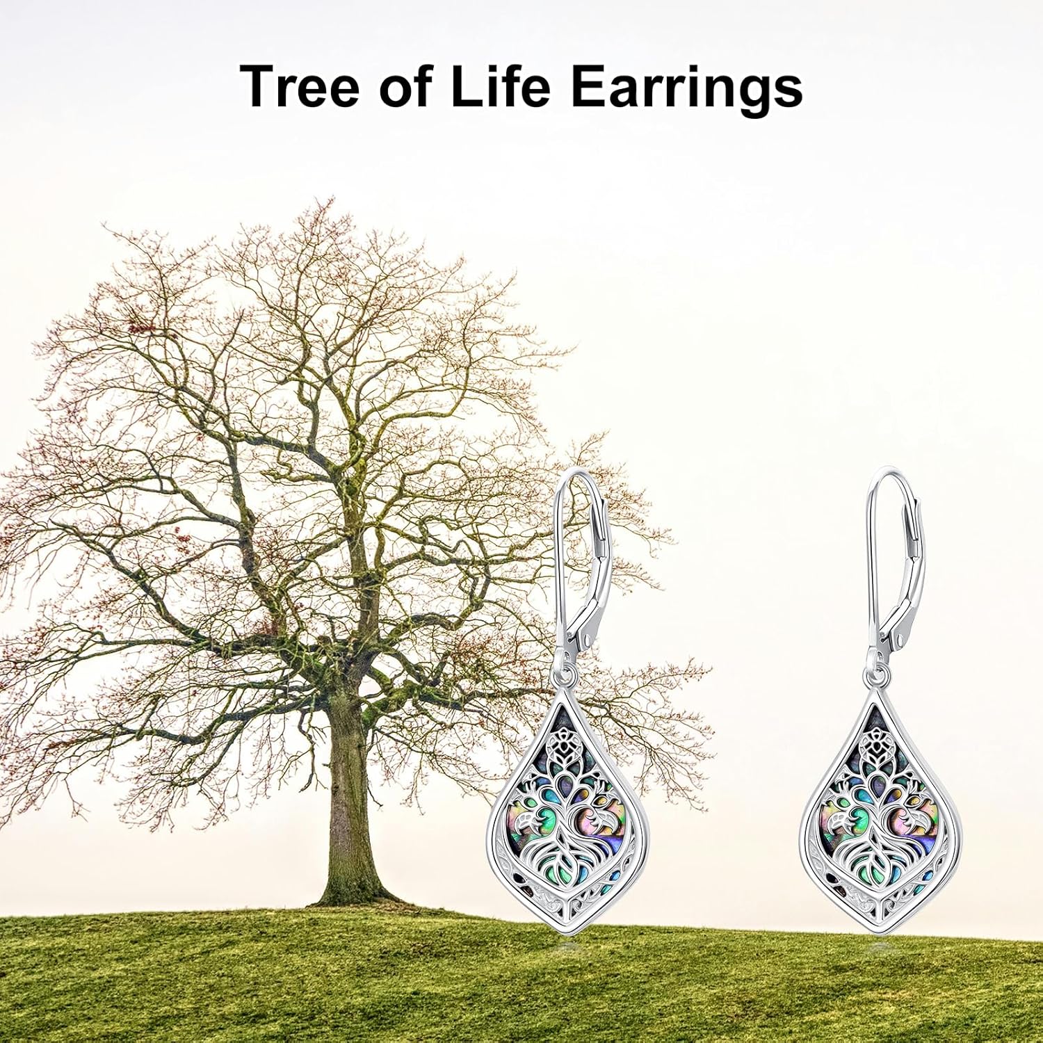 Lotus/Sunflower/Tree of Life Dangle Stud Earrings 925 Sterling Silver Flower Earrings Gift for Women Mom