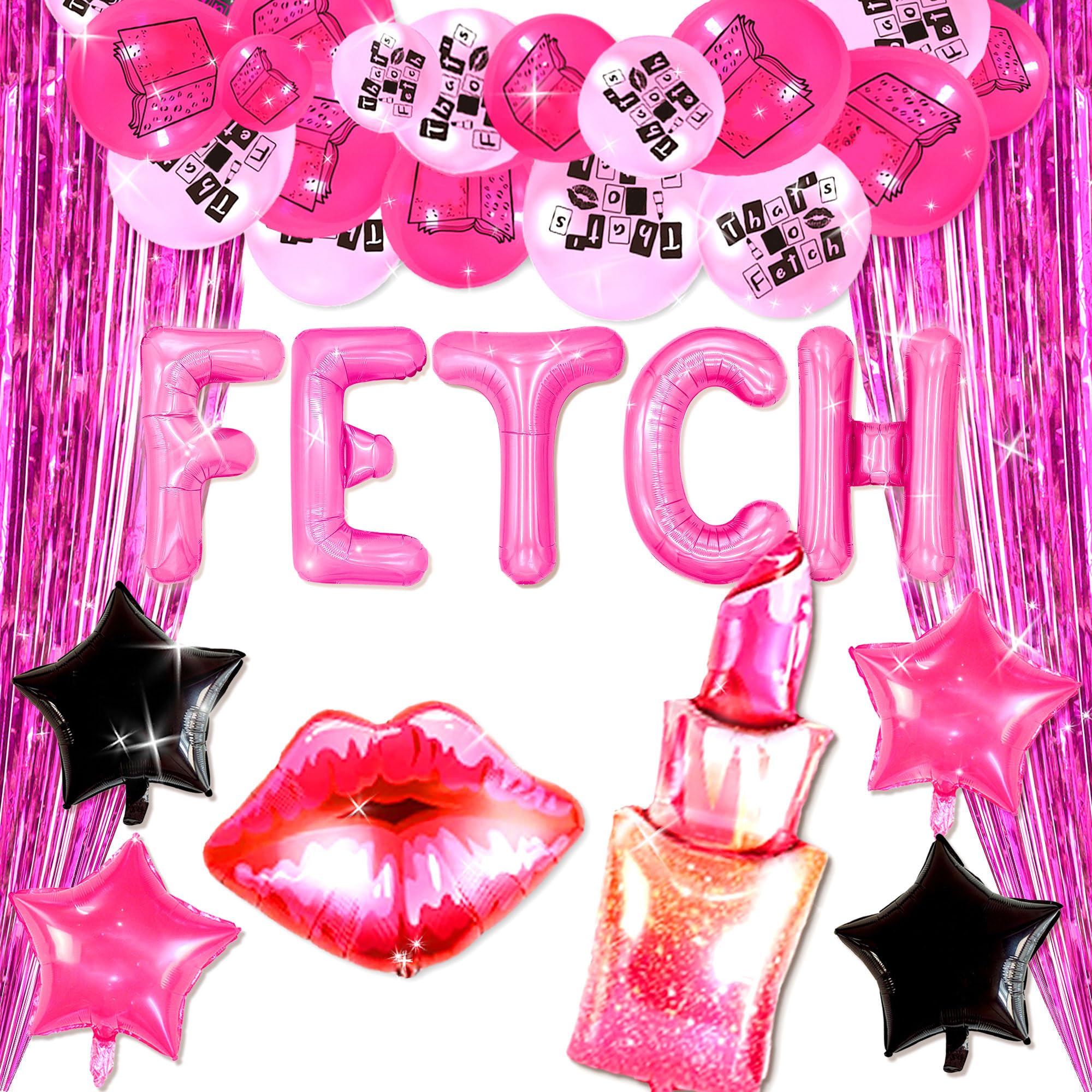 LaVenty Luxury Thats Fetch Balloons Fetch Party Decoration Early 2000s Party Decorations Y2K Party Decorations Mean Girl Bachelorette Party Supplies