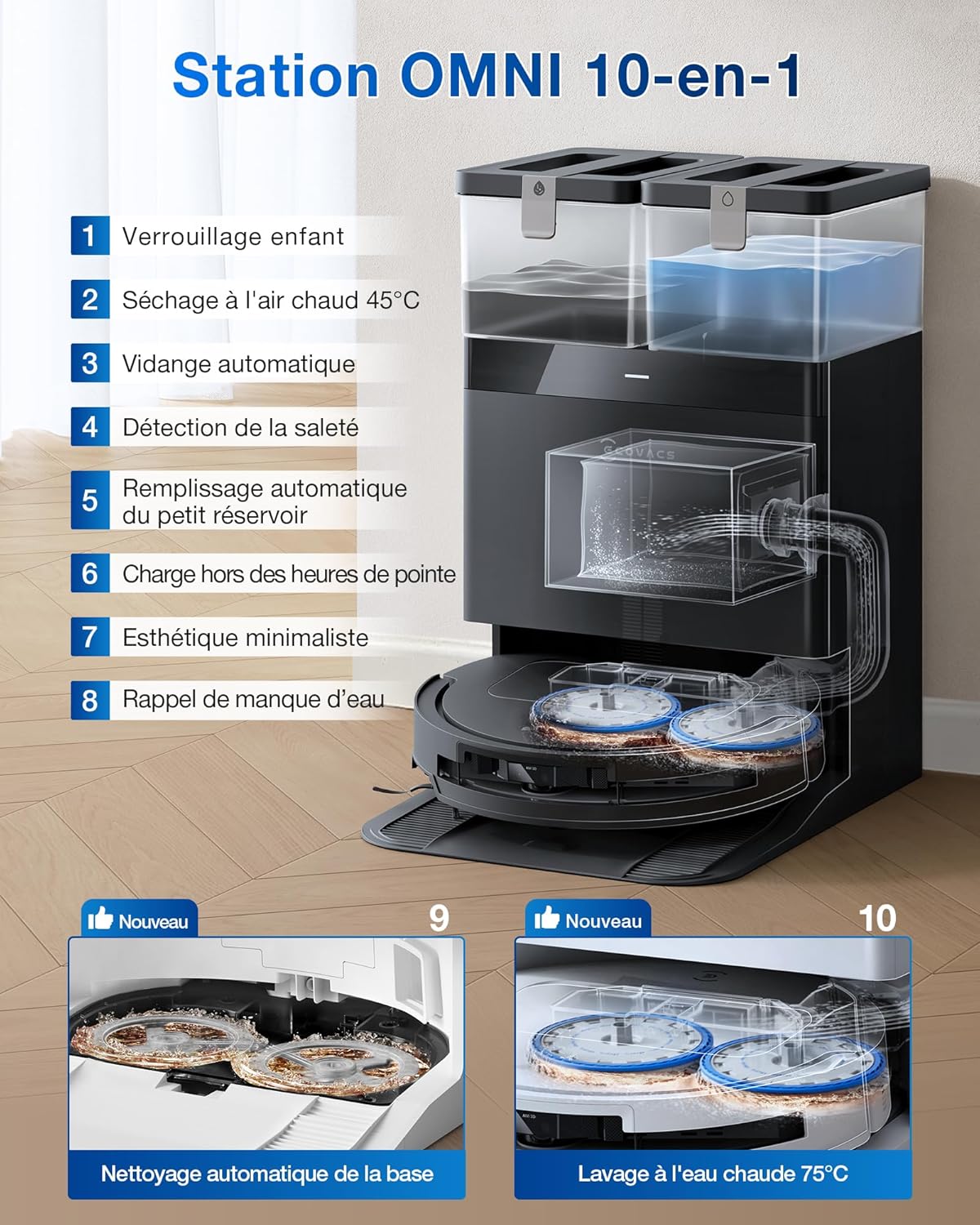 ECOVACS T50 Omni OMNI Station with 10-in-1 features