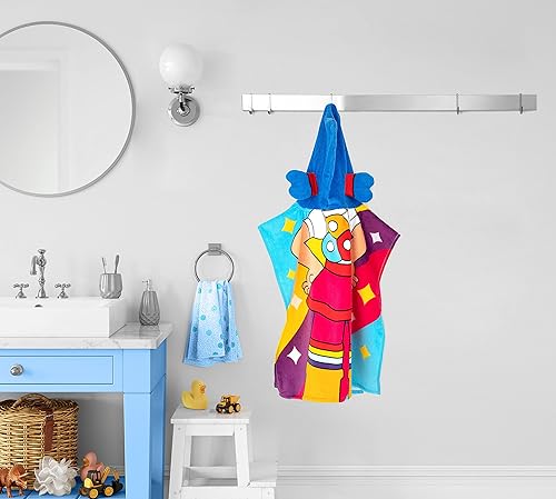 Miniatura 7 de Jay Franco True Rainbow Kingdom - Poncho con capucha, toalla de algodón súper suave y absorbente, mide 22 x 22 pulgadas