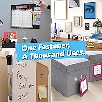 Vista 69 de Art3d - 48 juegos de cinta adhesiva de velcro de 3 pulgadas x 1 pulgada, tira adhesiva de doble cara, resistente, color blanco