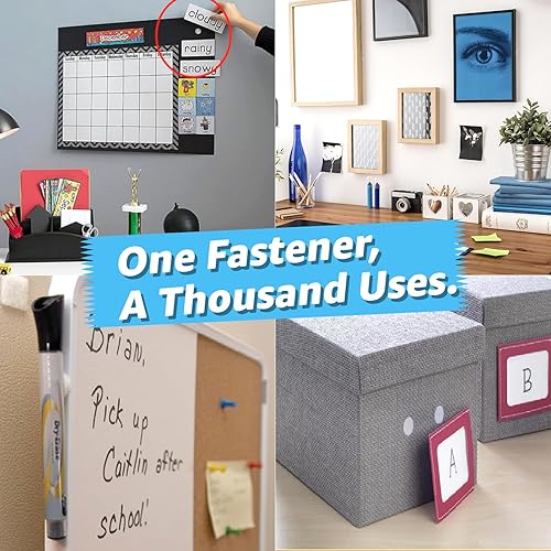 Miniatura 5 de Art3d 40 juegos de puntos adhesivos de gancho y bucle, 1 pulgada x 1 pulgada, círculo de doble cara, resistente (redondo), blanco