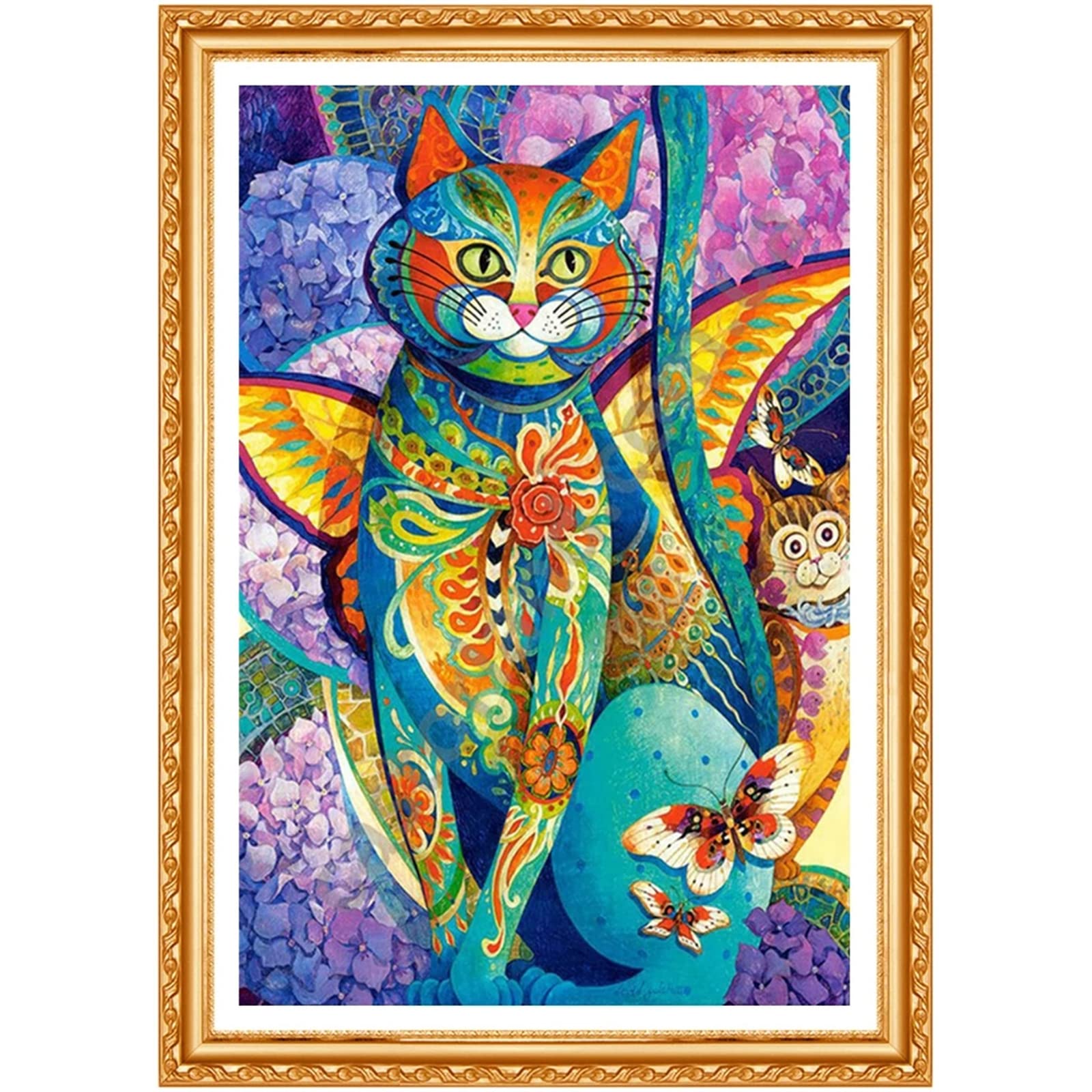 Pittura Diamanti 5d Adulti Diamond Painting Gatto E Libro Bowetile Kit Completo 30x30cm L 935646