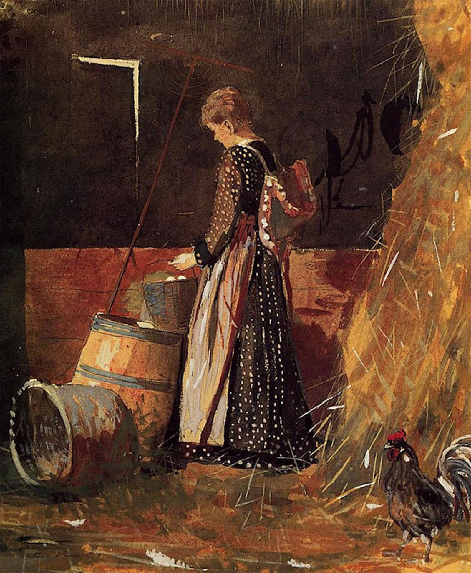 ARTXLXXBN Famous Print Painting Colorful Art Print Fresh Eggs by Winslow Homer Canvas Art Decorations for Home Decor 60x90cm