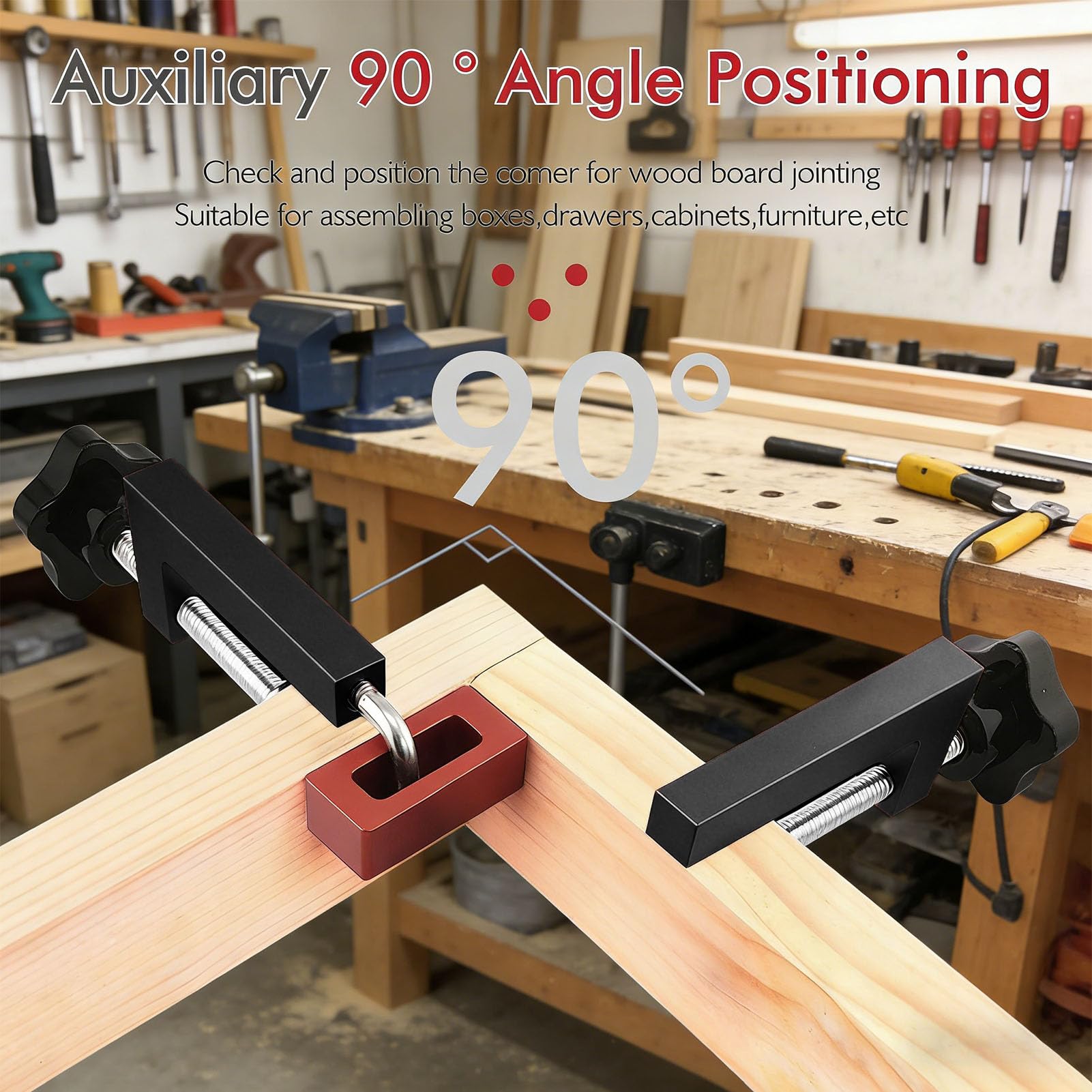 Set Morsetti Angolo 90° Alluminio Falegnameria